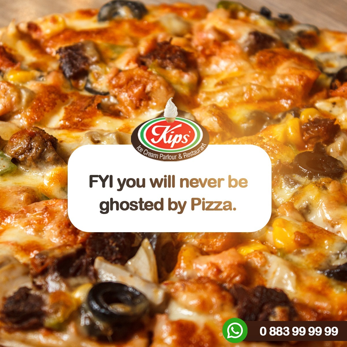 We are sure this Pizza will never Ghost ...