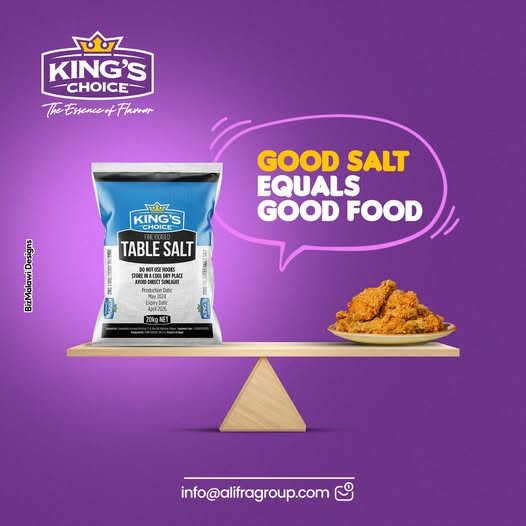 Good salt equals good food.
Ngati mukuf...